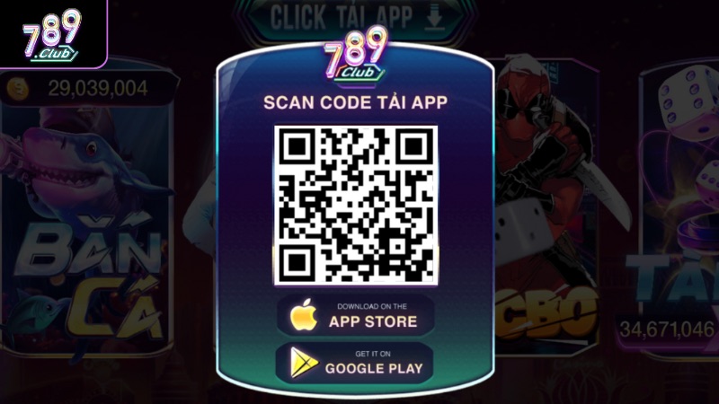 Trang chủ Hình ảnh mã QR code để quét mã tải app 789club